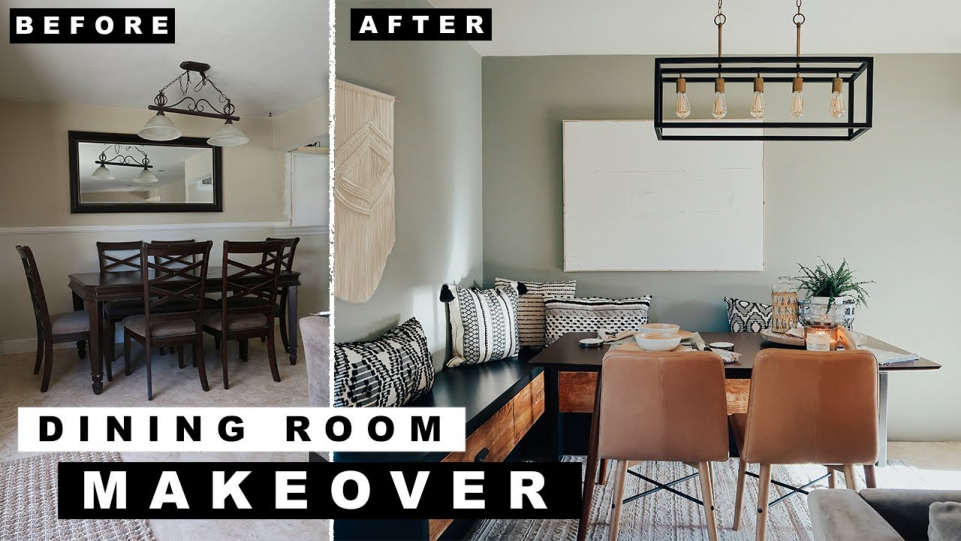 EXTREME AND EASY DIY DINING ROOM MAKEOVER!!! - Cozy Comfy Couch