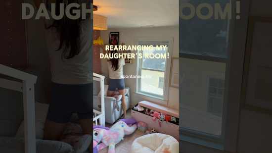 Rearranging my daughter’s room 🤍🧺 #bedroommakeover #reorganizing #homereset Featured Image 