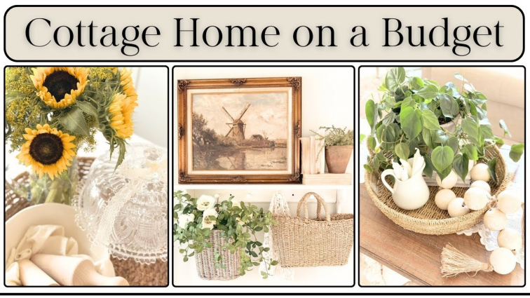 Affordable Cottage Style Decorating Ideas | Curating a home on a Budget | Styling Thrift Finds Featured Image