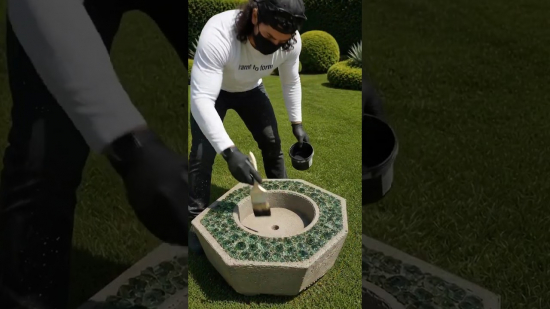 DIY Epoxy Resin Cement Sink Basin - Custom Hexagonal Bathroom Sink 🚰🛀#youtubeshorts  #DIYSink Featured Image 
