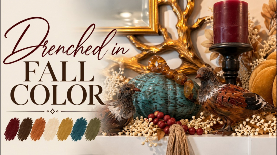 Beautiful Deep Fall Decorating | Dining Room Mantel & Piano Featured Image 
