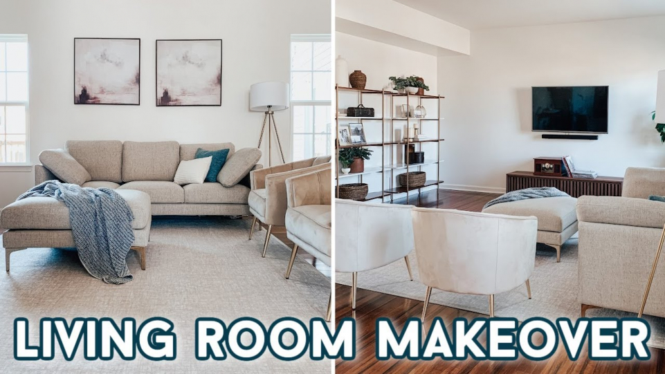 DIY Living Room Makeover with Decorating Tips and Ideas - Cozy Comfy Couch