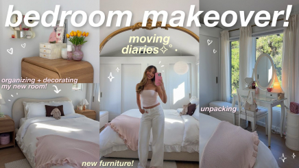 BEDROOM MAKEOVER ✨ creating my dream bedroom! decorating, building furniture, organizing, etc! 🧸 Featured Image