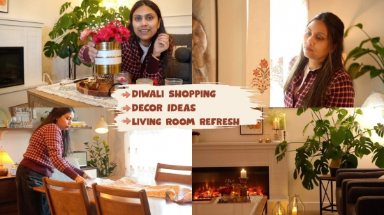 Home Decor shopping from Amazon I Living Room Reset I Diwali Decor Ideas Featured Image 